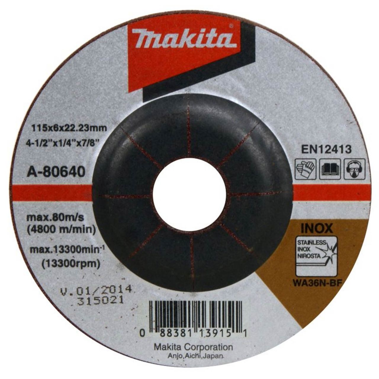 Makita A-80896 csiszolókorong, rozsdamentes acélhoz - 230mm